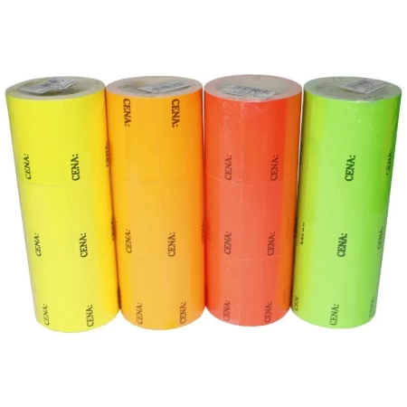 ETYKIETY CENOWE B CZERWONE 50x30mm 300szt